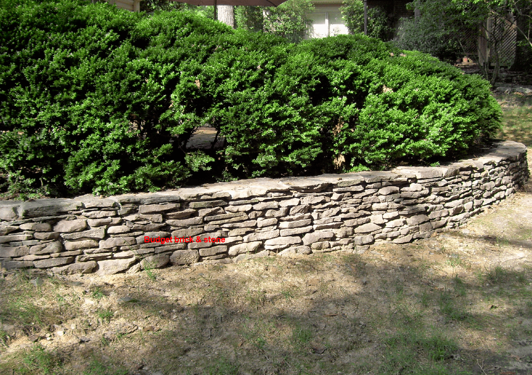  Stone retaining wall.
